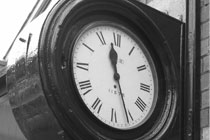 Picture of clock at Sheringham Station